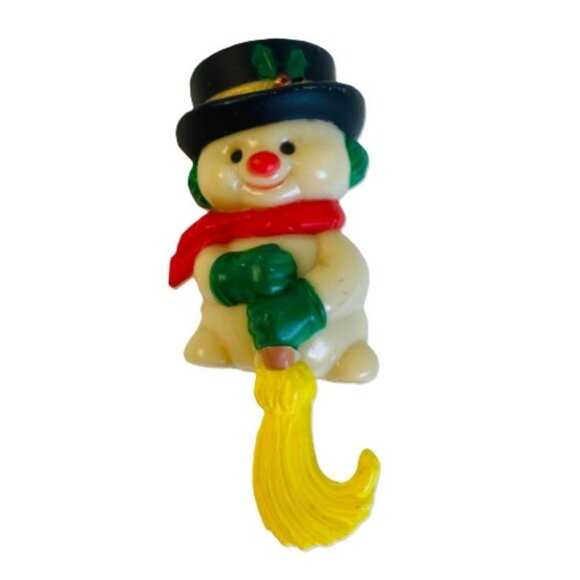 Vintage Christmas Stocking Hanger Ornament Holder Set Shelf Mantle Plastic 80's - Picture 5 of 9